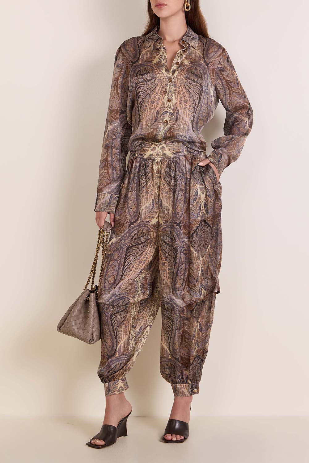 חולצת כפתורים משי